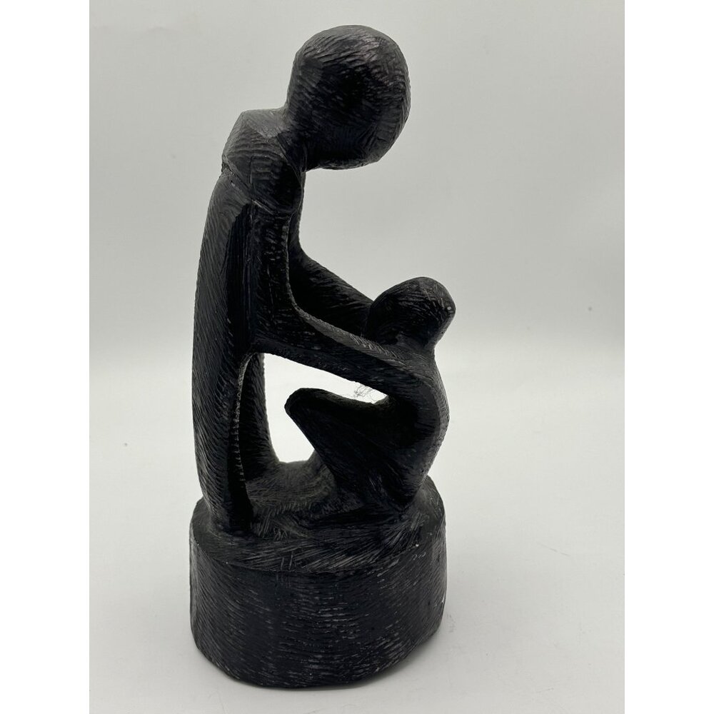 Vintage MCM Abstract Family Sculpture Carved Mid Century Modern 9.5" - Picture 13 of 15